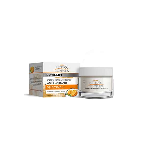 RETINOL Crema Viso ANTIRUGHE ANTIOSSIDANTE VITAMINA C - 50ml