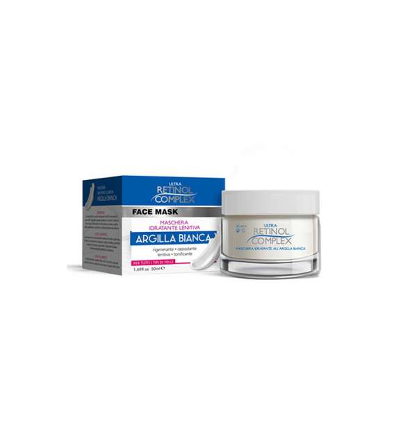 RETINOL COMPLEX Maschera Viso IDRATANTE LENITIVA  ARGILLA BIANCA 50ml