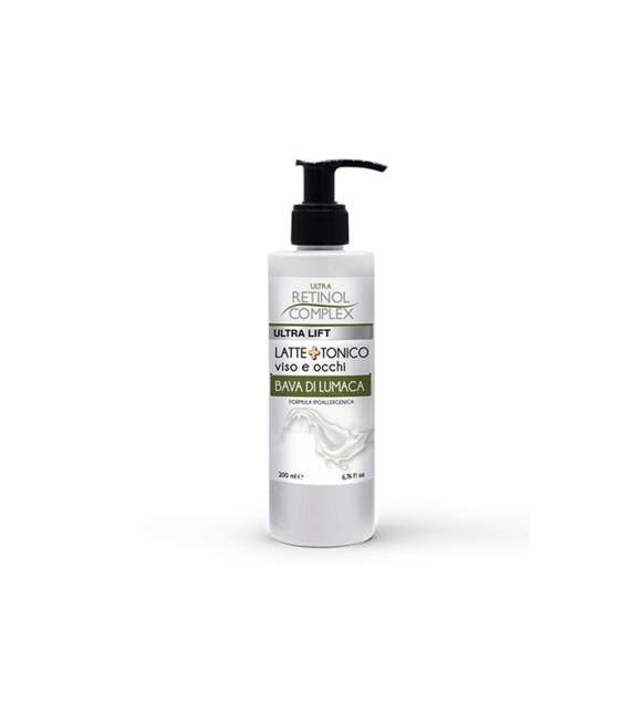 RETINOL 2in1 LATTE + TONICO Viso /Occhi alla BAVA DI LUMACA 200ml