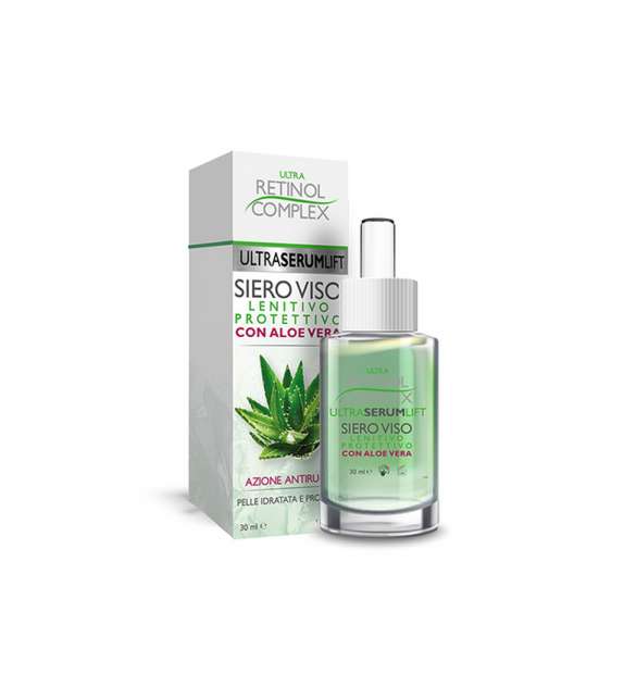 RETINOL Siero Viso con Aloe Vera - Lenitivo e Protettivo - ANTIRUGHE 30ml