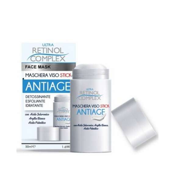 RETINOL COMPLEX MASCHERA VISO STICK ANTIAGE esfoliante idratante 50ml